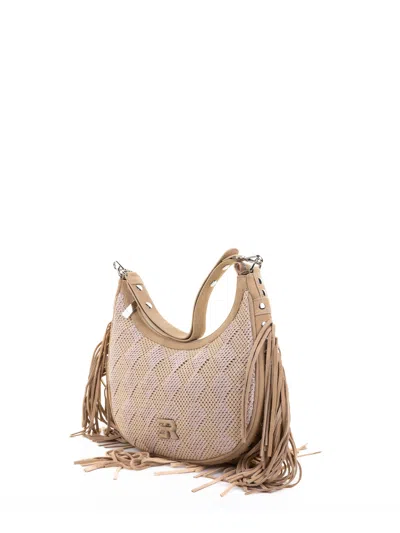 Ermanno Scervino Shoulder Bag In Eco-leather And Woven Rope