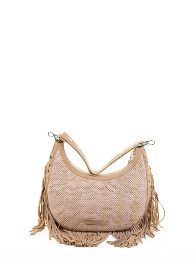 Ermanno Scervino Shoulder Bag In Eco-leather And Woven Rope