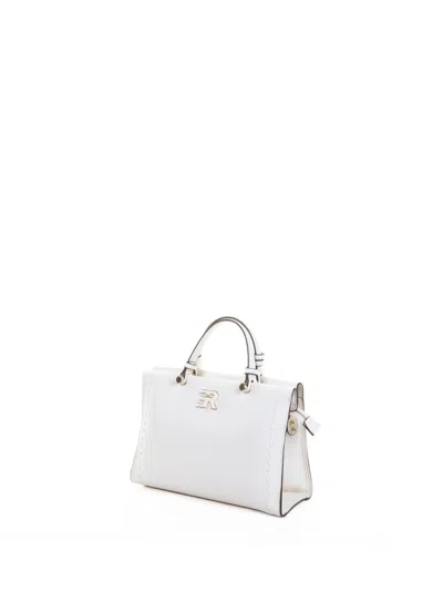 Ermanno Scervino Small White Double Handle Leather Bag