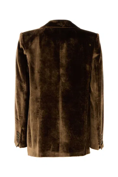 Etro Single-breasted Jacket In Brown