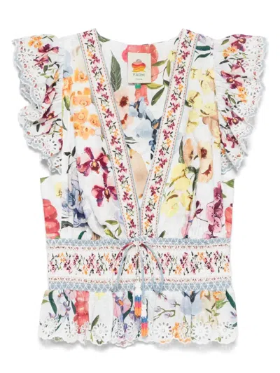 Farm Rio White Cotton Clothing Shirts In Multi