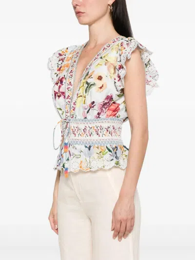 Farm Rio White Cotton Clothing Shirts In Multi