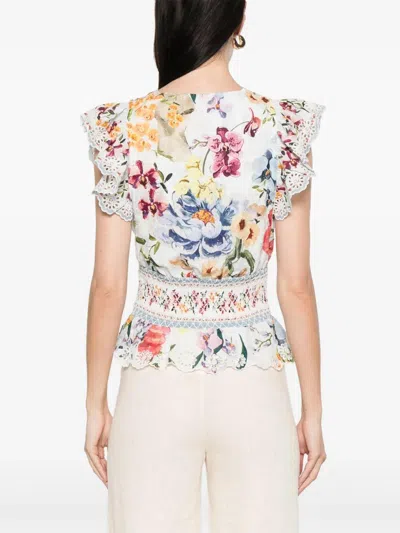 Farm Rio White Cotton Clothing Shirts In Multi