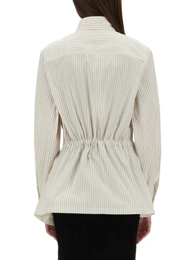 Fendi Structured Cotton And Silk Blouson In White