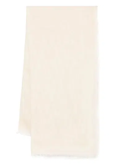 Fendi Fringed Edge Ff Cotton Large Shawl Accessories