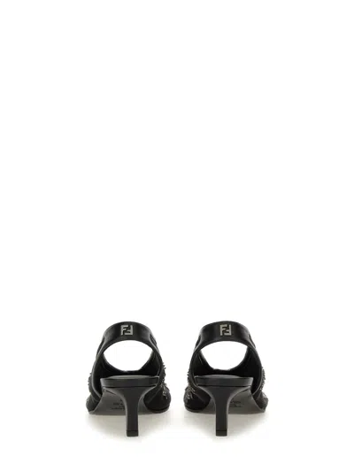 Fendi Slingback With Embroidery