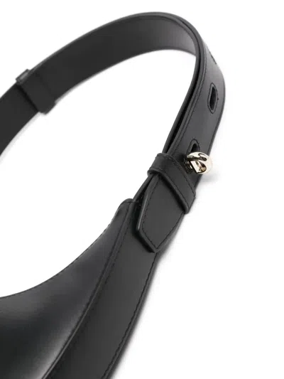 Furla Curved Silhouette Mini Shoulder Bag In Black
