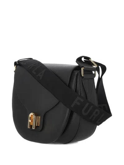 Furla Shoulder Bags With Adjustable Strap And Gold-tone Hardware In Black