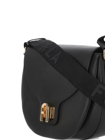 Furla Shoulder Bags With Adjustable Strap And Gold-tone Hardware In Black