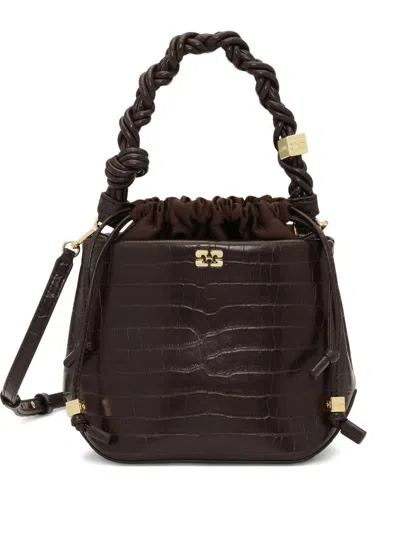 Ganni Women's Bou Bucket Bag In Brown