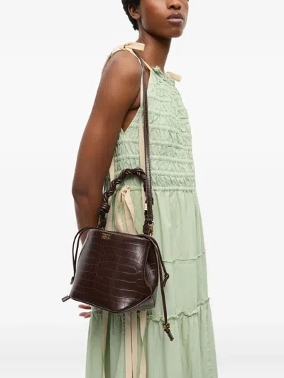 Ganni Women's Bou Bucket Bag In Brown