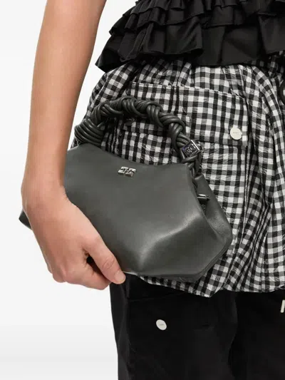 Ganni 'bou' Grey Handbag With Adjustable And Removable Shoulder Strap