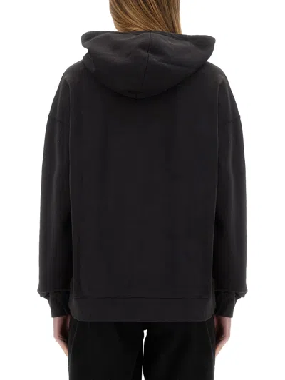 Ganni Women Cherries Organic Cotton Hoodie In Black