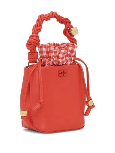 Ganni Bou Mini Leather Bucket Bag