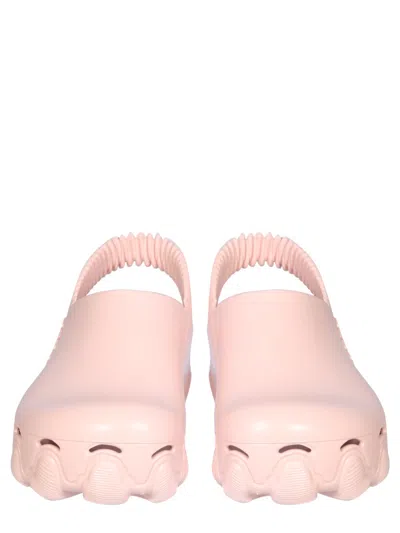 Gcds Ibex Logo-embossed Slingback Clogs In Pink