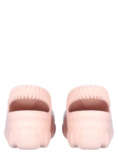 Gcds Ibex Logo-embossed Slingback Clogs In Pink