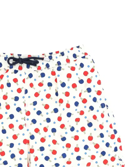 Mc2 Saint Barth Graphic-print Swim Shorts In White