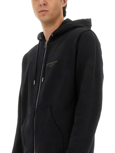 Givenchy Black Cotton Sweatshirts In Black