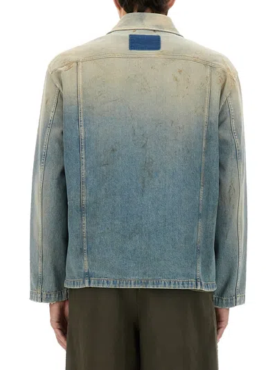 Golden Goose 'mackenzie' Denim Jacket Featuring Faded Effect In Blue
