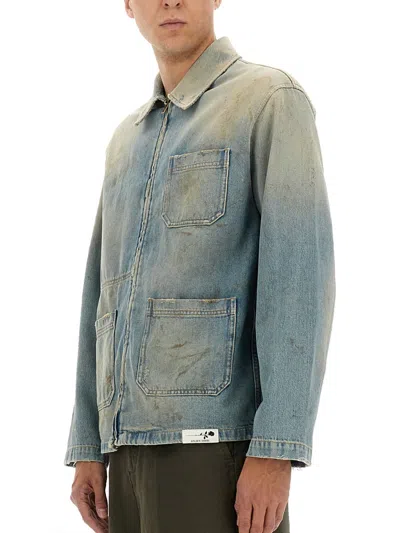 Golden Goose 'mackenzie' Denim Jacket Featuring Faded Effect In Blue