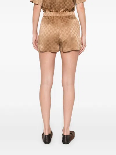 Gucci Women Gg Satin Shorts