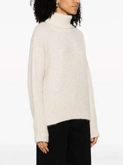 Gucci Turtleneck Cropped Ribbed Knit Sweater
