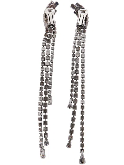 Helene Zubeldia Crystal Earrings With Drops Clips