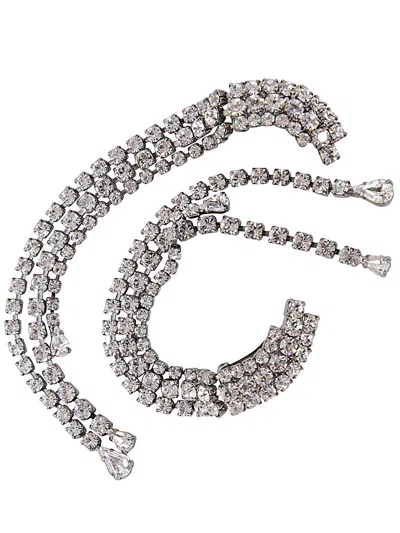 Helene Zubeldia Crystal Earrings With Drops Clips
