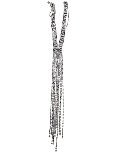 Helene Zubeldia Crystal Tie Necklace