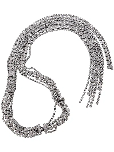 Helene Zubeldia Crystal Tie Necklace