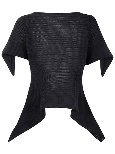 Homme Plisse Subdued Top In Black