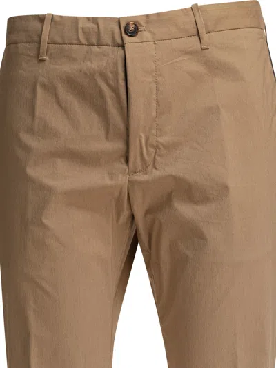Incotex Tailored Trousers With Pockets And Loops In Burgundy