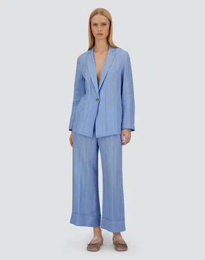 Herno Resort Blazer In Check Linen