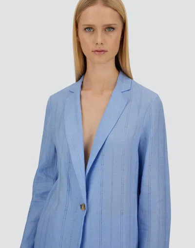 Herno Resort Blazer In Check Linen
