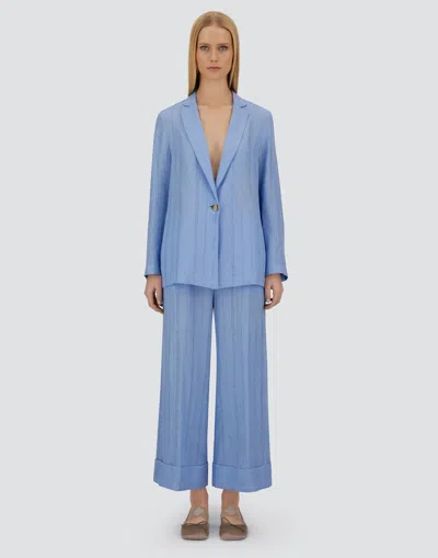 Herno Resort Blazer In Check Linen