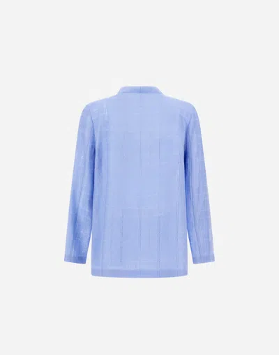 Herno Resort Blazer In Check Linen