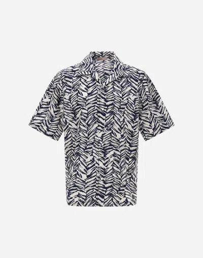 Herno Resort Cotton Seasonal Print Shirt In Multi
