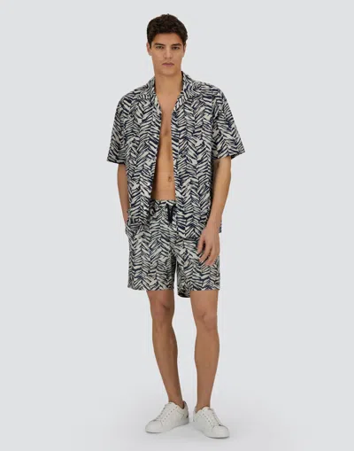 Herno Resort Cotton Seasonal Print Shirt In Multi