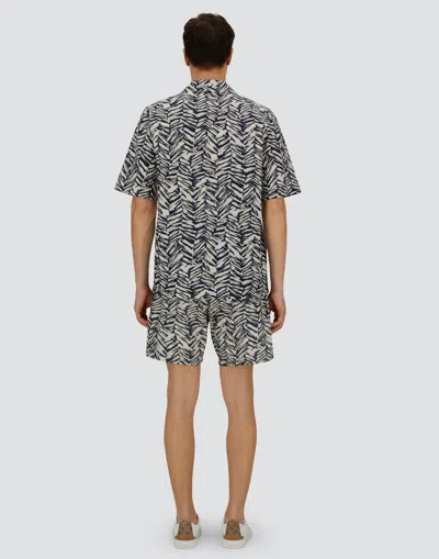 Herno Resort Cotton Seasonal Print Shirt In Multi