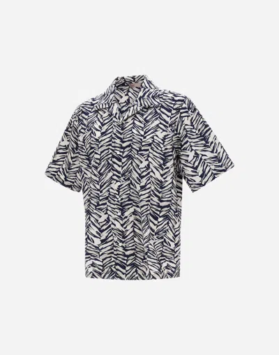 Herno Resort Cotton Seasonal Print Shirt In Multi