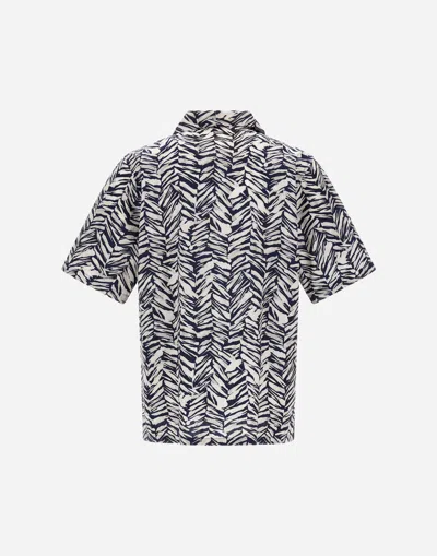 Herno Resort Cotton Seasonal Print Shirt In Multi