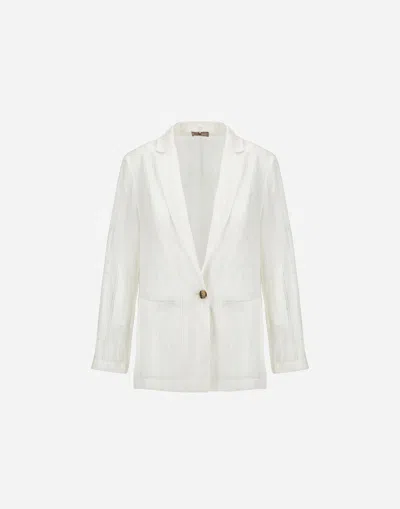 Herno Resort Blazer In Check Linen