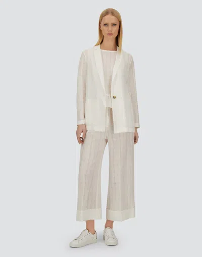 Herno Resort Blazer In Check Linen