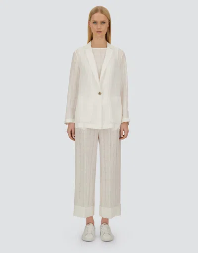 Herno Resort Blazer In Check Linen