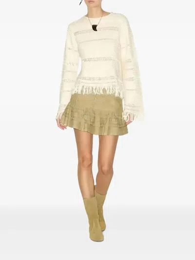 Isabel Marant Azilis Sweater In White