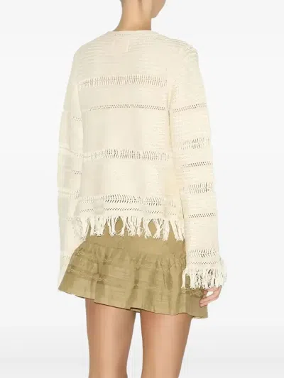 Isabel Marant Azilis Sweater In White
