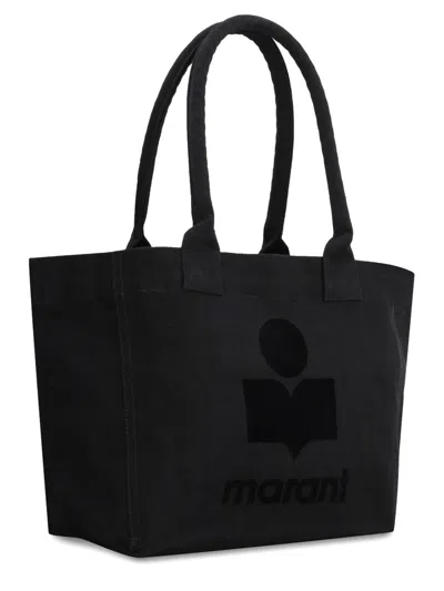 Isabel Marant Black Cotton Yenky Zipped Shopping Bag