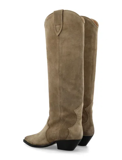 Isabel Marant Women Denvee Leather Boots In Neutral