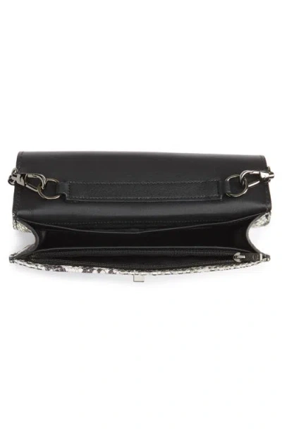 Longchamp Cavalcade Snake Embossed Leather Wallet On A Chain