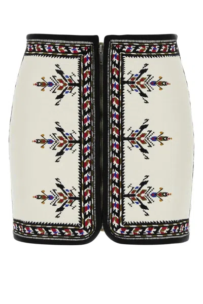 Isabel Marant Étoile Isabel Marant Etoile White Viscose Blend Zeria Mini Skirt